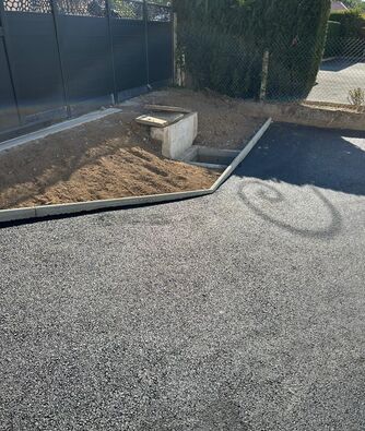 Pose de bordure chantier Arnas