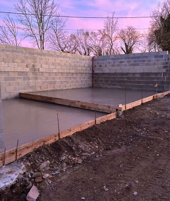 Coulage de dalle abri à voiture