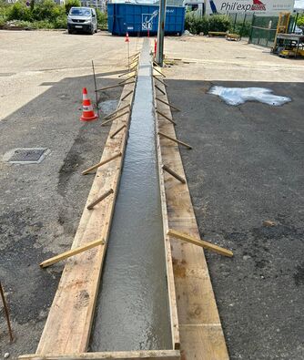 Longrine pour portail coulissant et massif