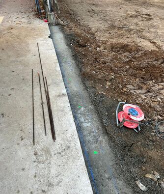 Coffrage et ferraillage sur mur en couler Lyon 7