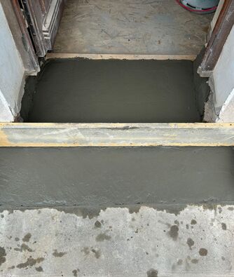 Seuil de porte d’entrée chantier chambost-allieres 69