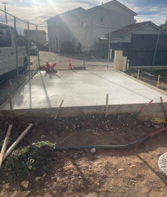 Démontage de l’ancienne dalle de piscine